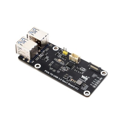PCIe To 4-Ch USB3.2 Gen1 Board Dodatkowe porty USB 3.2 dla Raspberry Pi 5