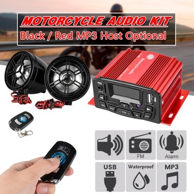 RED 12V UNIVERSAL SOUND SYSTEM SD USB MP3  