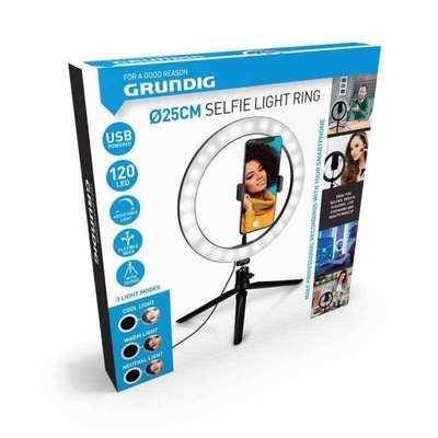 Lampa Pierścieniowa do Zdjęć Selfie Statyw Grundig