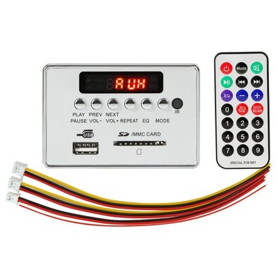 Moduł płyty MP3 5V/12V FM AUX .0 USB 5V