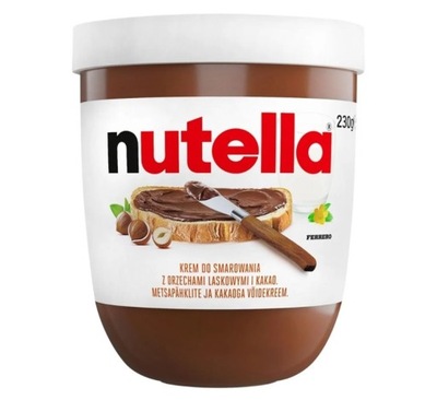 Ferrero Nutella Krem Czekoladowo-orzechowy W słoiku Na Śniadanie Kakao 230g