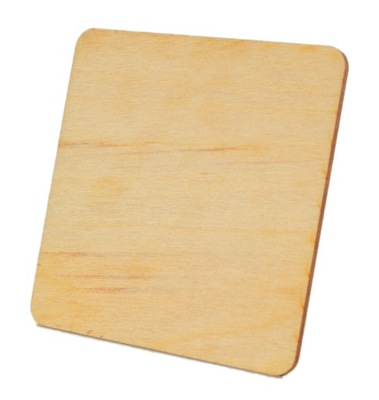 KWADRAT drewniany podkładka tabliczka 10cm - 10szt
