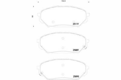 Textar гальмівні колодки ham. hyundai перед ix55 3,0crdi 08- фото №1