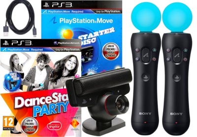 ZESTAW PLAYSTATION MOVE KONTROLER PS3 KAMERKA GRY