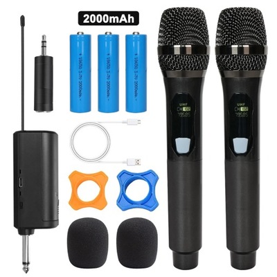 Akumulator mikrofon bezprzewodowy 2000mAh UHF po