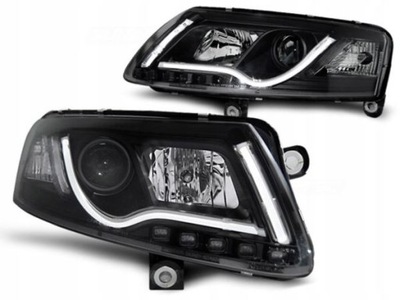 ФОНАРИ AUDI A6 C6 04/04-08 BLACK TUBE LIGHTS ХОДОВЫЕ ОГНИ ДХО