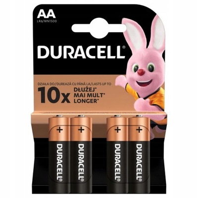 Baterie Duracell AA/LR6 basic alkaliczne 4szt