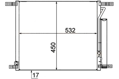 Hella конденсатор кондиционера chevrolet aveo hatchb фото №1