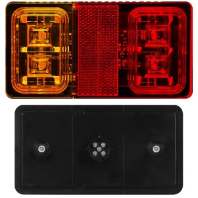 Лампа задня led універсальна – 16 x led 12/24v водонепроникний кронштейн m6 фото №1