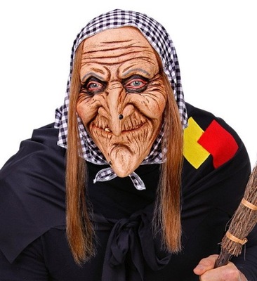 MASKA LATEKSOWA BABA JAGA CZAROWNICA HALLOWEEN