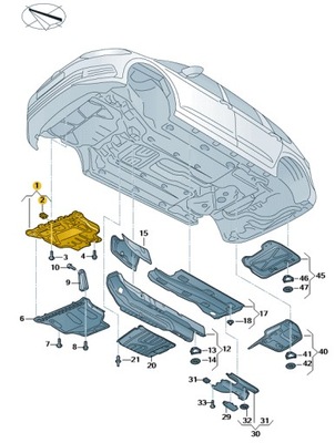 ОРИГІНАЛ ЗАХИСТ ДВИГУНА VOLKSWAGEN 5Q0825236R