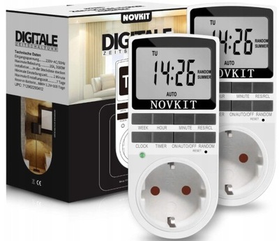 PROGRAMATOR CZASOWY NOVKIT TE02 230 V 16 A 3680W