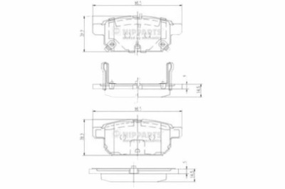 Nipparts тормозные колодки тормозные suzuki swift iv 1.2 задняя фото №1