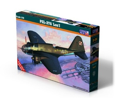 Model do sklejania MisterCraft D06 PZL P-37A ŁOŚ I