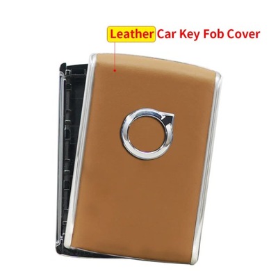 Leather Car Key Cover Key Case Shell for Volvo Xc90 2016 V90 2017 S~57664 фото