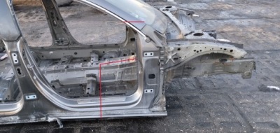 Чверть лонжерон права передня правий перед mercedes cla w118 колір 787 фото №1
