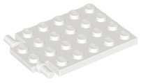 LEGO ELEMENT- Plate, Modified 4 x 6 White / biały 92099 2 szt NOWY