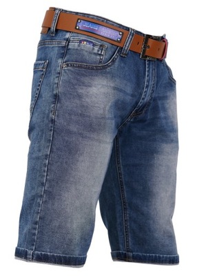 KRÓTKIE SPODENKI MĘSKIE JEANS SZORTY W30 80-86 CM