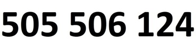 505 506 124 - ZŁOTY NUMER ORANGE