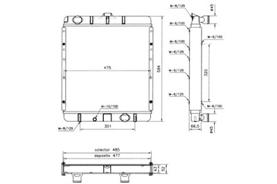 NRF РАДИАТОР ДВИГАТЕЛЯ ВОДЫ MITSUBISHI CANTER VI 4M40-2AT 4M40-A