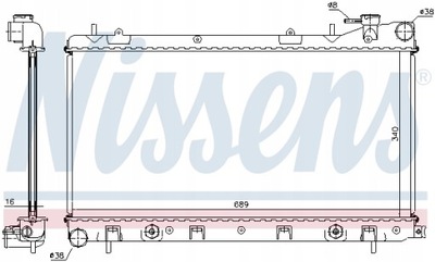 NISSENS 67705A CHLODNICA, SISTEMA DE REFRIGERACIÓN DEL MOTOR  