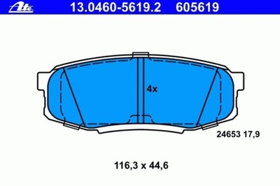 ZAPATAS DE FRENADO PARTE TRASERA TOYOTA LAND CRUISER 2008-  