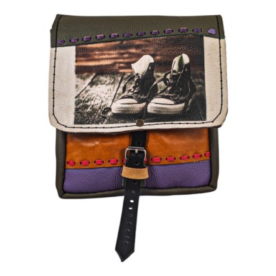 TM TOREBKA MAŁA SKÓRZANA RĘKODZIEŁO trampki