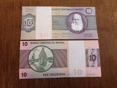 589.BRAZYLIA 10 CRUZEIROS UNC