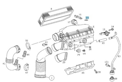 РЕЗИНА КРІПЛЕННЯ A6110940385 ФІЛЬТРА ПОВІТРЯ MERCEDES