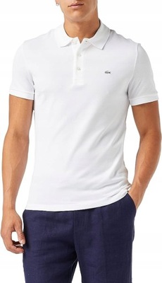 LACOSTE Koszulka polo męska r. S/M, biała