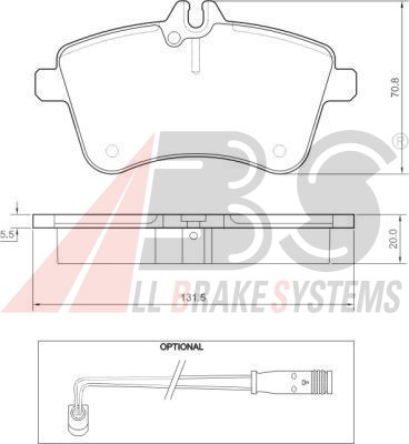 ZAPATAS DE FRENADO PARTE DELANTERA MERCEDES A CLASE W169 2004-  