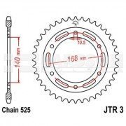 ENGRANAJE PARTE TRASERA JT 47-ZEBOW BMW F800 800 2009-2016  