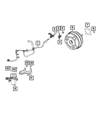 PUMP VACUUM BRAKE MOUNTING PUMP RAM 1500 2500 3500 JEEP CHEROKEE  