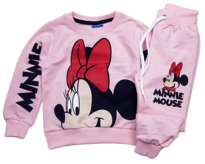 Myszka MINNIE Komplet Dresowy DRES 2-pak Bluza + Spodnie * 92/98