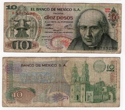 MEKSYK 1977 10 PESOS