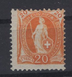 HELVETIA SZWAJCARIA - 1907 ROK, Mi. 88 D c **