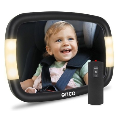 Lusterko samochodowe dla dziecka z oświetleniem LED ONCO 28,5x20,5cm