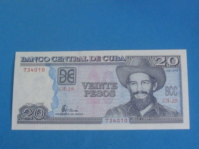 Kuba Banknot 20 Pesos 1998 UNC P-118a