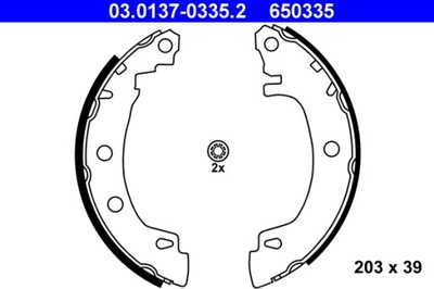 ATE 03.0137-0335.2 КОМПЛЕКТ КОЛОДОК ТОРМОЗНЫХ