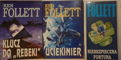 3 X KEN FOLLETT KLUCZ DO REBEKI UCIEKINIER NIEBEZP