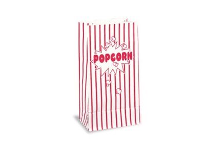 Pudełka na popcorn w paski 10szt Urodziny
