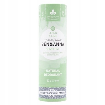 BEN & ANNA Naturalny dezodorant w sztyfcie Lemon and Lime 60 g