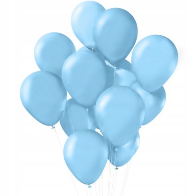 Balony błękitne j. niebieskie pastelowe DUŻE 20szt