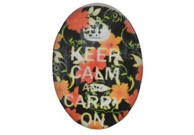 [046414] Kaboszon z napisem 25*18mm KEEP CALM...