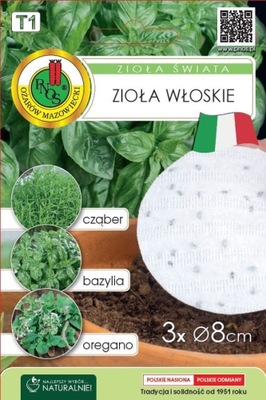 PNOS Zioła Świata - Zioła Włoskie cząber bazylia oregano krążki 3 x 8 cm