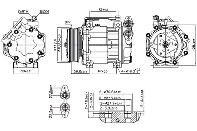 NISSENS КОМПРЕССОР КОНДИЦИОНЕРА VOLVO C30 S40 II S60 II S80 II V50 V60