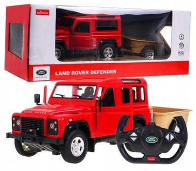 Autko zdalnie sterowane Land Rover Defender RC z przyczepką