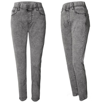 SPODNIE JEANS ZWĘŻANE SLIM na GUMCE PUSH-UP 46/48