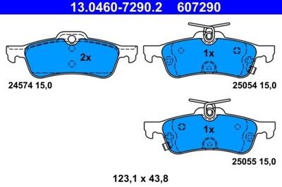 ZAPATAS DE FRENADO HONDA PARTE TRASERA CIVIC 1,4-1,8 I-VTEC/1,6-2,2 I-DTEC 12- 13.0460-  