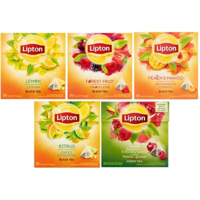 Lipton herbata ZESTAW Piramidki różne smaki 100szt